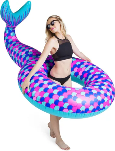 Vista 8 de Bigmouth Inc flotador de piscina, gigante, cola de sirena