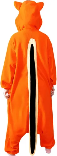 Vista 4 de Pijama unisex para adultos, disfraz de animal ardilla para Halloween
