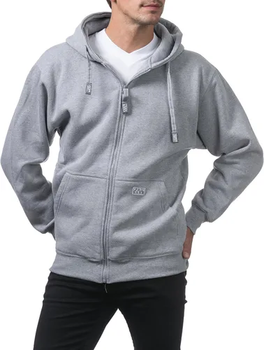Vista 3 de Pro Club - Sudadera de vellón pesado con capucha y cremallera completa para hombre