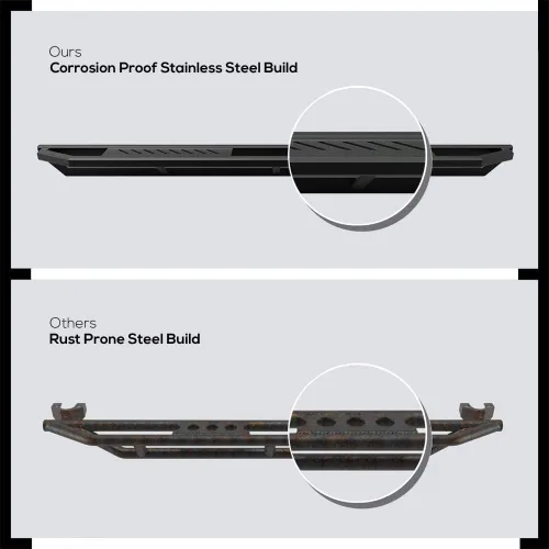 Vista 3 de HD Ridez Barra de acero híbrida basculante compatible con Ford F150 SuperCrew Cab 2015-2026 y F150 Lightning 2022-2026 y F-250 F-350 Super Duty