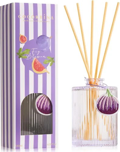 Vista 11 de Difusor de junco, difusor de flores con aroma a iris azul, 6.09 onzas líquidas, 8 cañas, fragancia para el hogar de larga duración, decoración