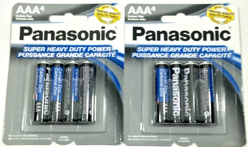 Vista 2 de 4pc Panasonic AAA Baterías Super Heavy Duty Power Carbono Zinc Triple A Batería 1.5v
