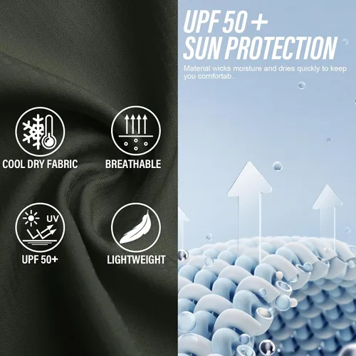 Vista 8 de Camiseta de Manga Larga para Mujer con Protección Solar UPF 50 para Safari, Pesca, Senderismo