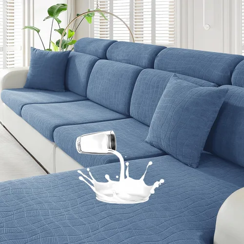 Vista 12 de MAXIJIN Fundas impermeables para cojín de sofá Fundas elásticas para asiento de sofá Fundas lavables, Fundas seccionales para cojines de exterior