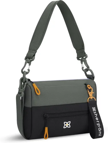 Vista 23 de Sherpani Skye - Bolso cruzado pequeño, de nailon, ligero, para mujer, con protección RFID