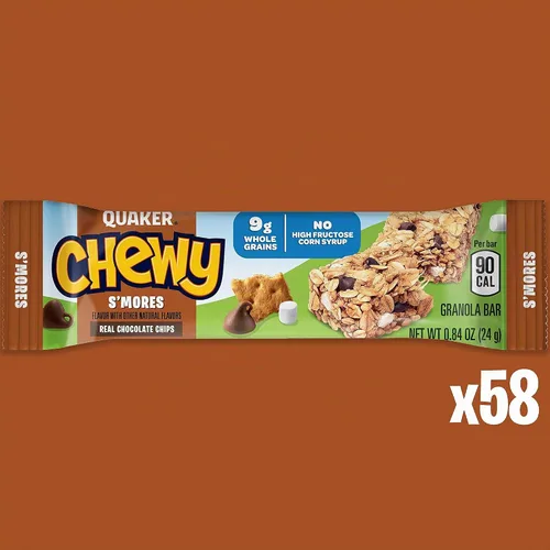 Vista 4 de Quaker Barras de granola masticables, S'mores, 58