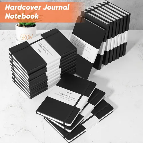 Vista 7 de Huhuhero - Diario para cuaderno con líneas, papel grueso de 120 g/m², cuaderno a rayas para la universidad, cuadernos de tapa dura para tomar notas