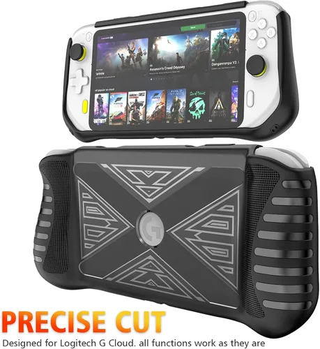 Vista 7 de Funda de transporte de TPU suave de repuesto para Logitech G Cloud Gaming Handheld (negro)