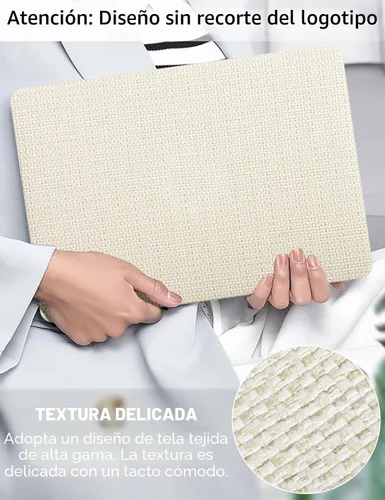 Vista 2 de Seorsok Funda compatible con MacBook Air de 13 pulgadas 2022-2018 versión A1932 A2179 M1 A2337 Touch ID, elegante funda rígida de plástico de cuero