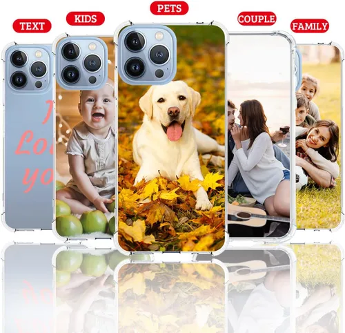 Vista 2 de Funda de teléfono con foto personalizada para iPhone 13 Pro Max, cubierta transparente suave de silicona personalizada con imagen/texto, regalo