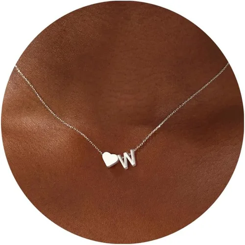 Vista 19 de Turandoss Mothers Day Gifts for Mom Wife - Dainty 18K Gold Plated Heart Initial A-Z Pendant Necklace Trendy Jewelry Heart Necklaces Birthday Mothers