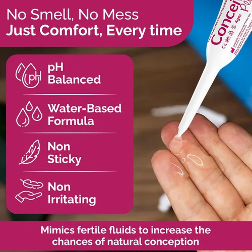 Vista 3 de Conceive Plus Lubricante de fertilidad en aplicadores prellenados, lubricante apto para la fertilidad para parejas que intentan concebir, suministro