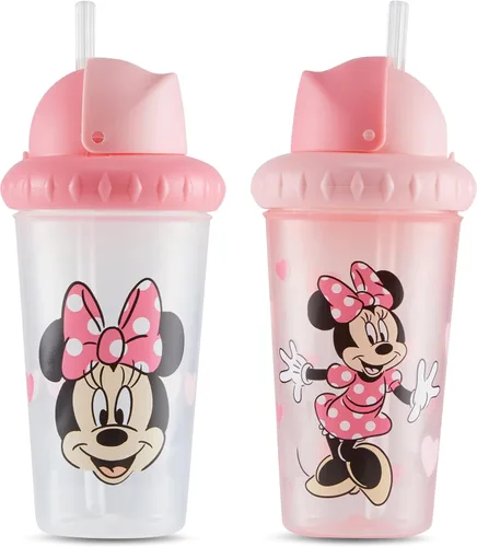 Vista 12 de Disney Vasos Sippy para Niños Pequeños para Niños y Niñas Paquete de Dos Vasos Sippy de 10 Onzas con Pajita y Tapa Botella de Agua de Viaje