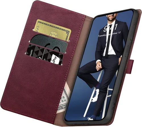 Vista 13 de SUANPOT Funda de piel tipo cartera para Samsung Galaxy S20+/S20 Plus de 6.7 pulgadas (sin S20 6.2 pulgadas/S20 Ultra 6.9 ") con tarjetero RFID