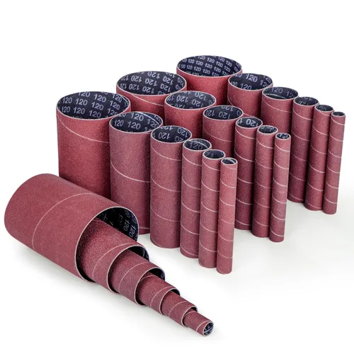Vista 10 de LotFancy 24 piezas de fundas para lijadora de husillo, fundas de lijado de grano 60, abrasivo de óxido de aluminio, longitud de 4-1/2”, 4 piezas