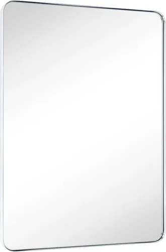 Vista 19 de GRACTO Espejo de baño con marco de metal de acero inoxidable de níquel cepillado de 20 x 30 pulgadas para montar en la pared, espejo rectangular