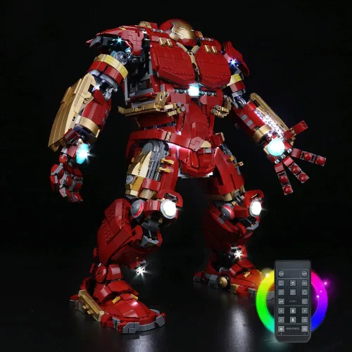 Vista 6 de VONADO Kit de luz LED - Música compatible con Hulkbuster (sin modelo Lego, solo luz)