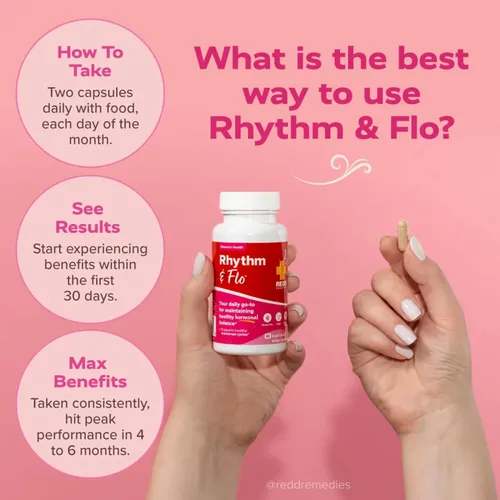 Vista 5 de Redd Remedies Rhythm & Flo, 60 cápsulas veganas