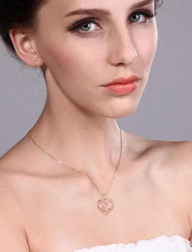 Vista 5 de INFUSEU Collares únicos con iniciales para mujeres y niñas, joyería con letras de corazón pequeño, regalos personalizados significativos