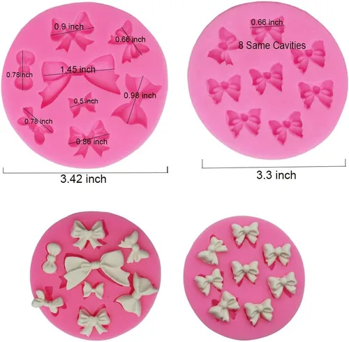 Vista 2 de Mini arco silicona Fondant molde Bowknot caramelo chocolate molde