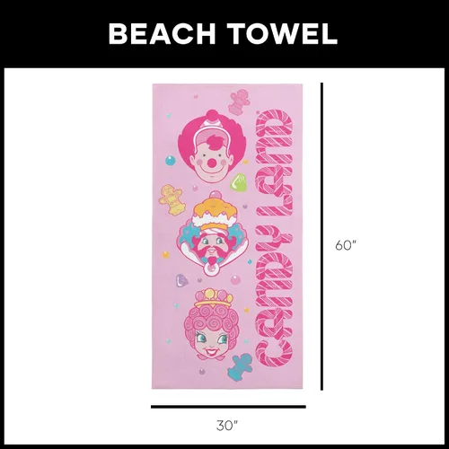 Vista 6 de Northwest Candyland Candy Heads - Toalla de playa de microfibra, de secado rápido, suave y absorbente, ligera, esencial de viaje para piscina