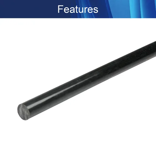 Vista 3 de Aicosineg Varilla redonda de plástico Polioximetileno Stick para la industria mecánica POM sólido duro negro 1/3 x 39-3/8 pulgadas (D x L) 1 unidad