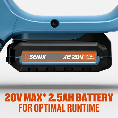 Vista 7 de SENIX Motosierra inalámbrica, motosierra de batería de 20 V y 10 pulgadas, motosierra sin escobillas, incluye batería de 2.5 Ah y cargador