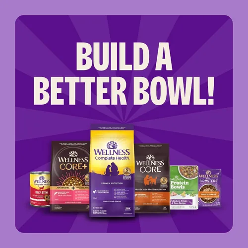 Vista 8 de Wellness Complete Health - Alimento seco para perros de raza grande con granos, ingredientes naturales, fabricado en Estados Unidos con carne real