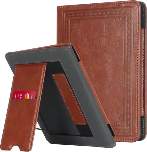 Vista 47 de CoBak Funda con soporte para Kindle Paperwhite - Funda de piel sintética duradera con función de apagado y encendido automático, ranura