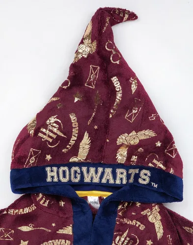 Vista 5 de Harry Potter Bata de pijama para niños con opciones rojas o azules, Azul