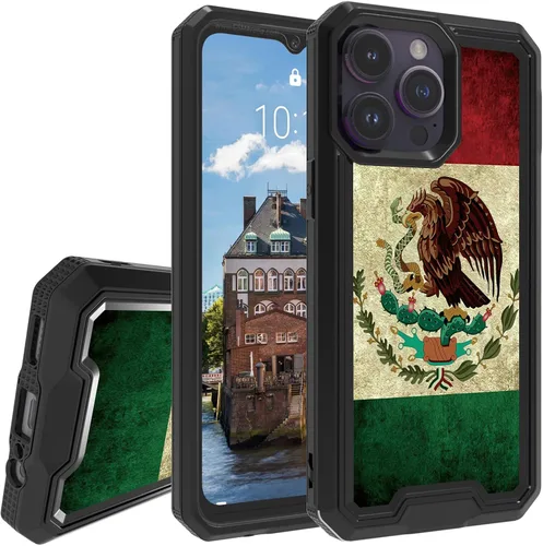 Vista 20 de Rossy Funda para iPhone 14 Pro Max con patrón de cinta de casete de audio para mujeres y hombres, 2 en 1, híbrida de doble capa, resistente, a