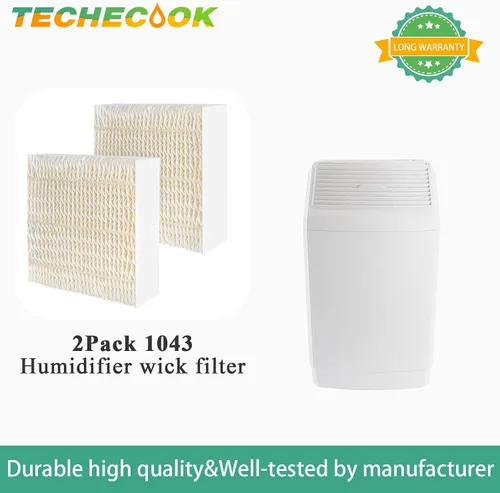 Vista 7 de Techecook - Filtros de mecha súper humidificadores 1043 (paquete de 2) de repuesto para filtro humidificador evaporativo Essick AirCare EP9500