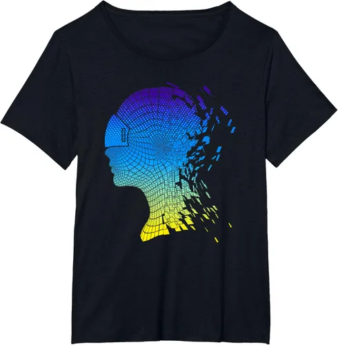 Vista 11 de Camiseta con diseño de auriculares de realidad virtual de VR Fans, Negro, S