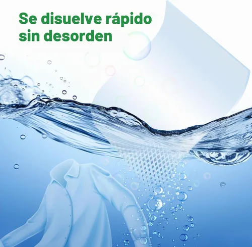 Vista 3 de Hoja de detergente para ropa, tiras de lavado ecológicas e hipoalergénicas Ingredientes naturales, ultraconcentrados, listos para viajar, sin