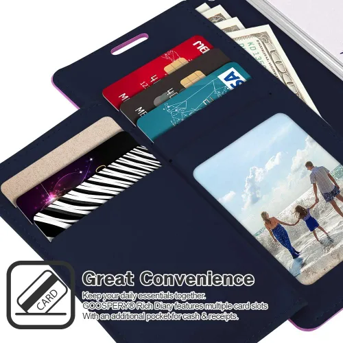 Vista 3 de GOOSPERY Funda tipo cartera para Galaxy S20 Plus de 6.7 pulgadas (2020), con ranura para tarjeta extra, funcional y a la moda, elegante, de piel