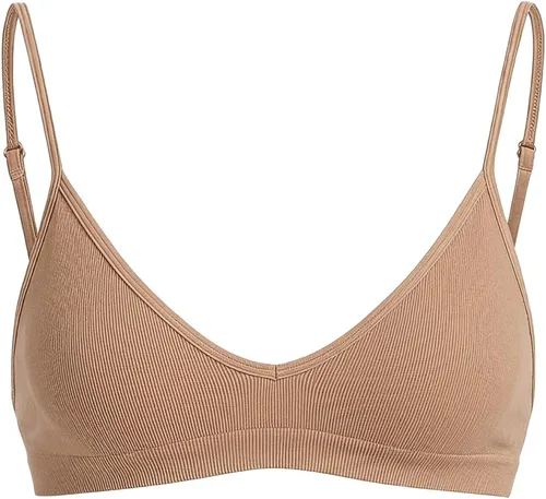 Vista 23 de SweatyRocks Bralette Triangular para Mujer con Escote Pronunciado Sujetador con Cuello en V Sin Cables Sin Relleno Suave Cómodo para Uso Diario
