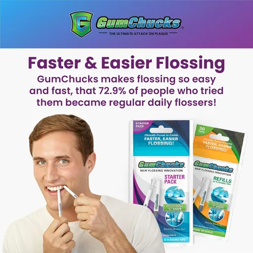 Vista 2 de Gumchucks, asas de diseño con hilo dental, 1