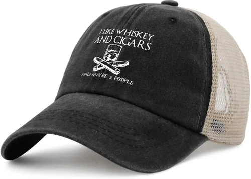 Vista 151 de Philysonic Funny Hat I Like Whisky and Cigars and Maybe 3 People Sombreros para Hombres Gorras de Béisbol Gorras Ajustables