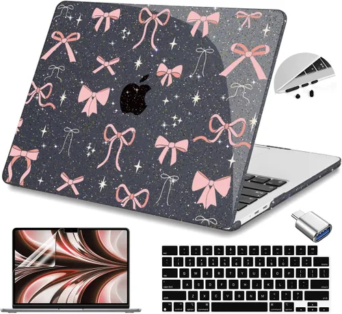 Vista 30 de Teryeefi Funda rígida para MacBook Air M3, M2, M4, MacBook Air de 13 pulgadas 2025, 2024, 2023, 2022, versión A3240, A3113, A2681, carcasa rígida