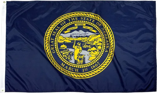 Vista 48 de FlagSource Bandera del estado de Alabama, material de nailon 200D con certificación FMAA, resistente, fabricada en Estados Unidos, resistente a