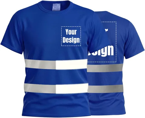 Vista 10 de Camisetas reflectantes de seguridad de alta visibilidad personalizan su logotipo