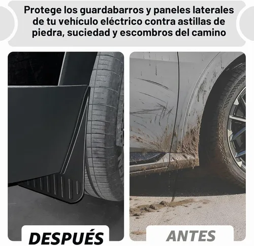 Vista 6 de BestEvMod Accesorios para guardabarros EV6 no GT, guardabarros de protección contra salpicaduras (juego de 4) guardabarros sin necesidad de taladrar