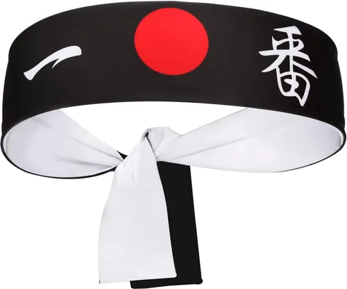 Vista 15 de Diadema reversible de guerrero, Bushido Hachimaki para karate, Halloween, sushi