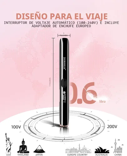 Vista 8 de DORISILK Juego de plancha plana de 500 grados de 1 pulgada y 1.75 pulgadas