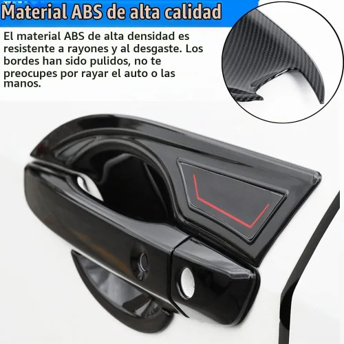 Vista 6 de Accesorios exteriores personalizados para Honda Civic Hatchback/Type R 2016 2017 2018 2019 2020 2021 ABS manija de puerta cubierta de tazón