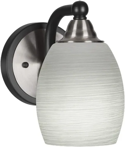 Vista 31 de Toltec Lighting Paramount - Aplique de pared de 1 luz, lámpara de pared para interiores, regulable, compatible con LED de base media, acabado