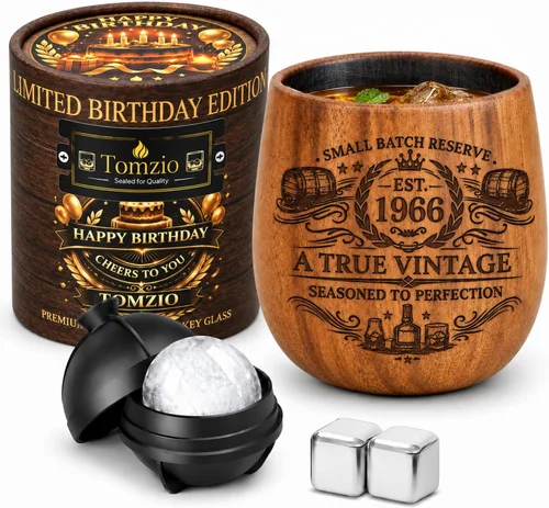 Vista 10 de Regalos de 70 cumpleaños para hombres, juego de vasos de whisky
