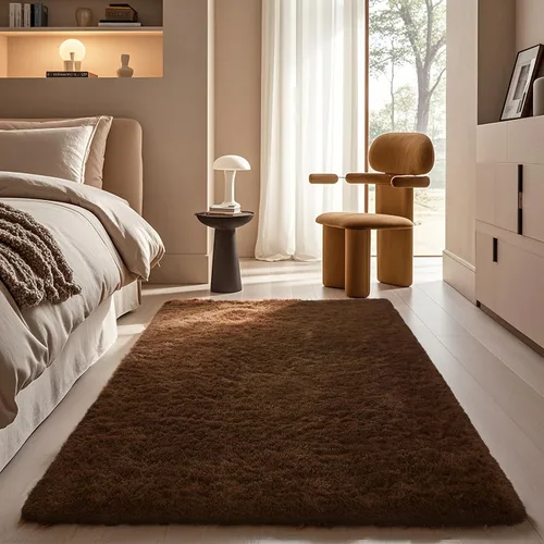 Vista 120 de Ophanie - Alfombras para sala de estar, antideslizante y suave, de felpa grandes y peludas para dormitorio, peludas para niños y niñas, decoración