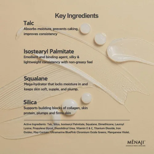 Vista 8 de Menaji HDPV Polvo antibrillo (bronce) Maquillaje facial antibrillo para hombres Polvo facial de alta definición Polvo facial agradable a