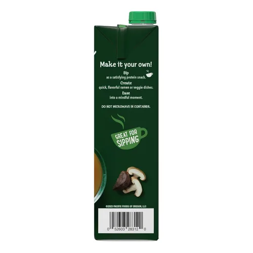 Vista 8 de Pacific Foods Caldo de hueso de pollo orgánico con ajo negro y hongo shiitake, caja de 32 onzas